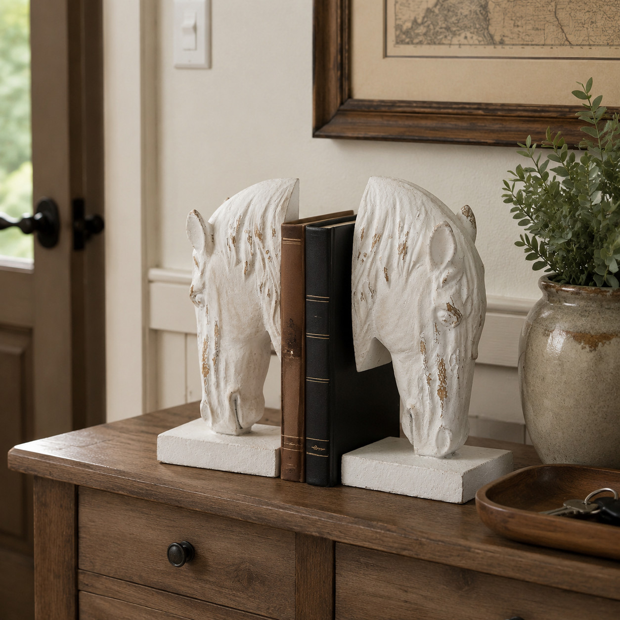 Horse Head bookends side view